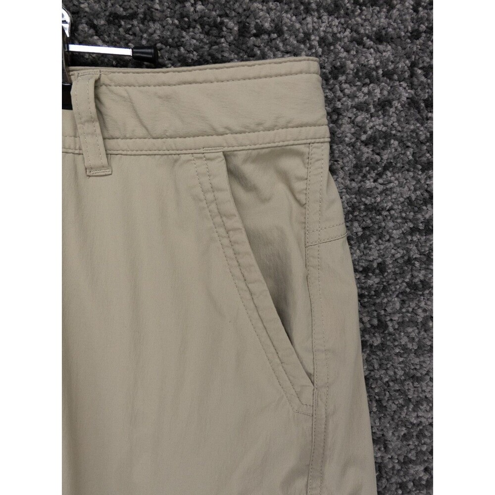 REI Cargo Shorts Womens 14 Beige Relaxed Belted Stretch Quick Dry Hike Gorpcore - Picture 11 of 16